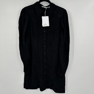 & Other Stories Shirt Dress‎ Womens 10 Paris Atelier Horse Jacquard Long Sleeve